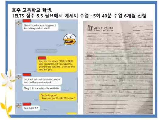 호주 고등학교 학생 — IELTS 5.5 에세이 수업 수업 사례 자료