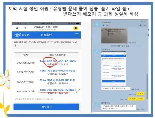 토익 성인 회원 — 유형별 문제 풀이 집중 수업 사례 자료
